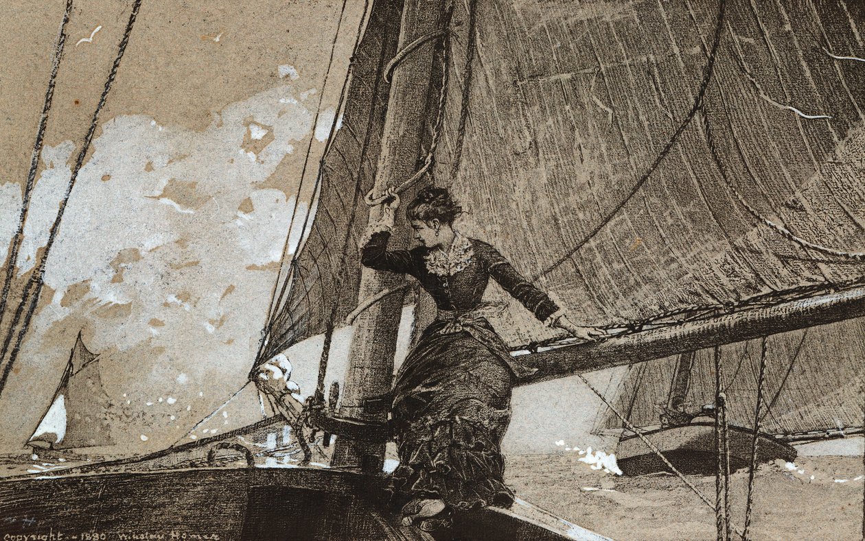 Yatçı Kız, 1880 by Winslow Homer