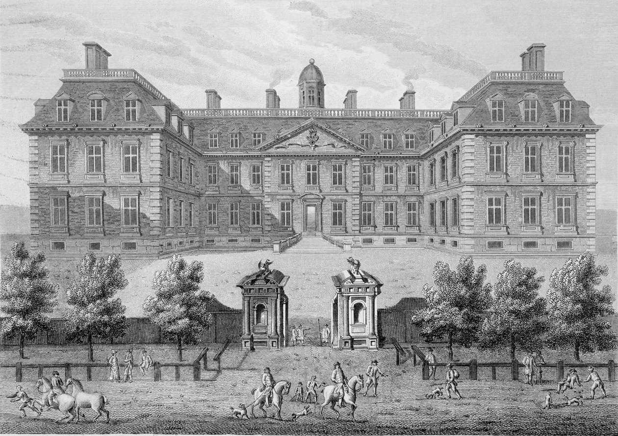 Albemarle House, eskiden Clarendon House, Londra, 1809'da yayınlandı by Wise