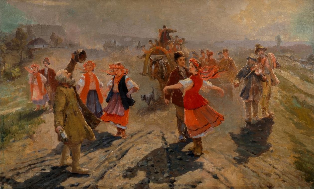 Orel yakınlarında gelin alayı by Wladimir Jegorowitsch Makowski