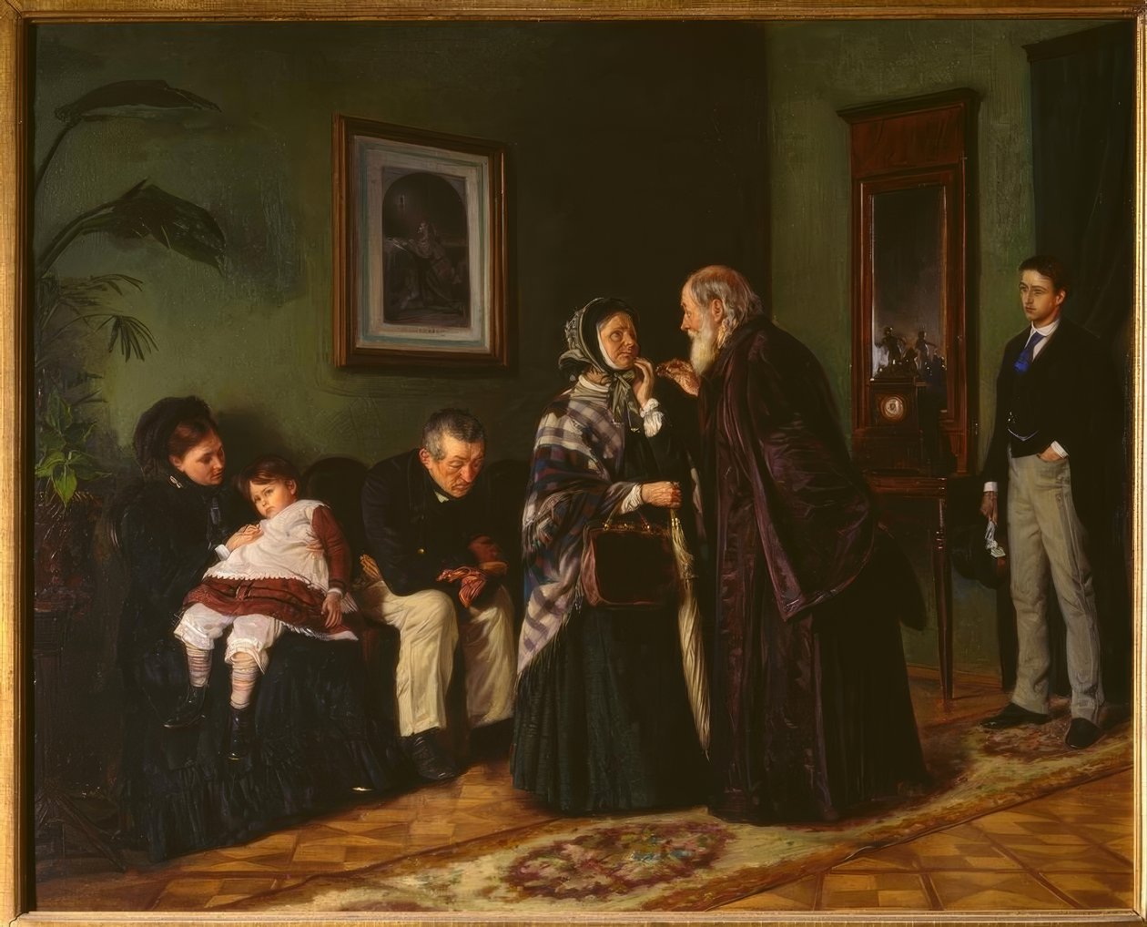 Doktorun bekleme odasında by Wladimir Jegorowitsch Makowski