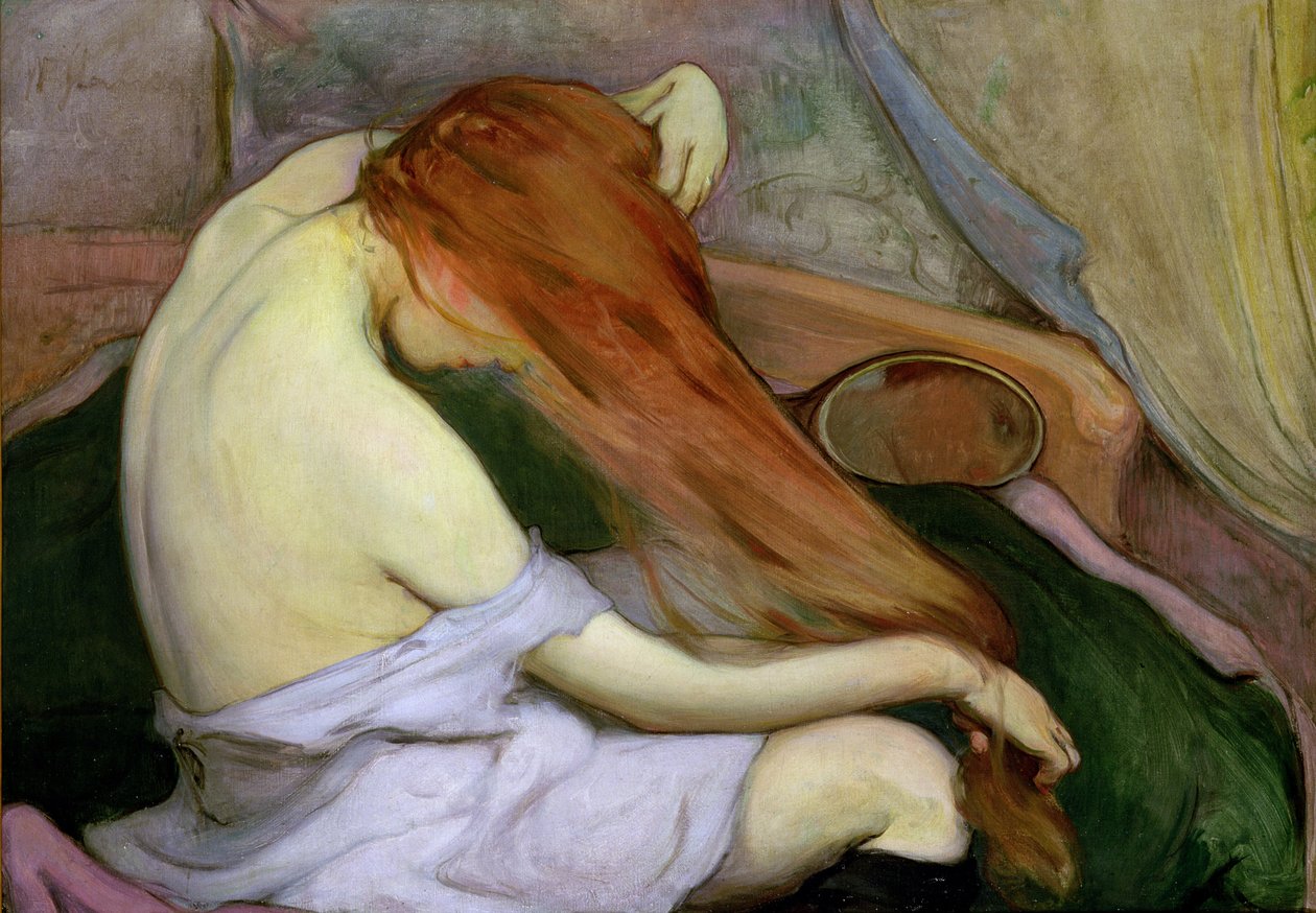 Woman Combing Her Hair, 1897  by Wladislaw Slewinski
