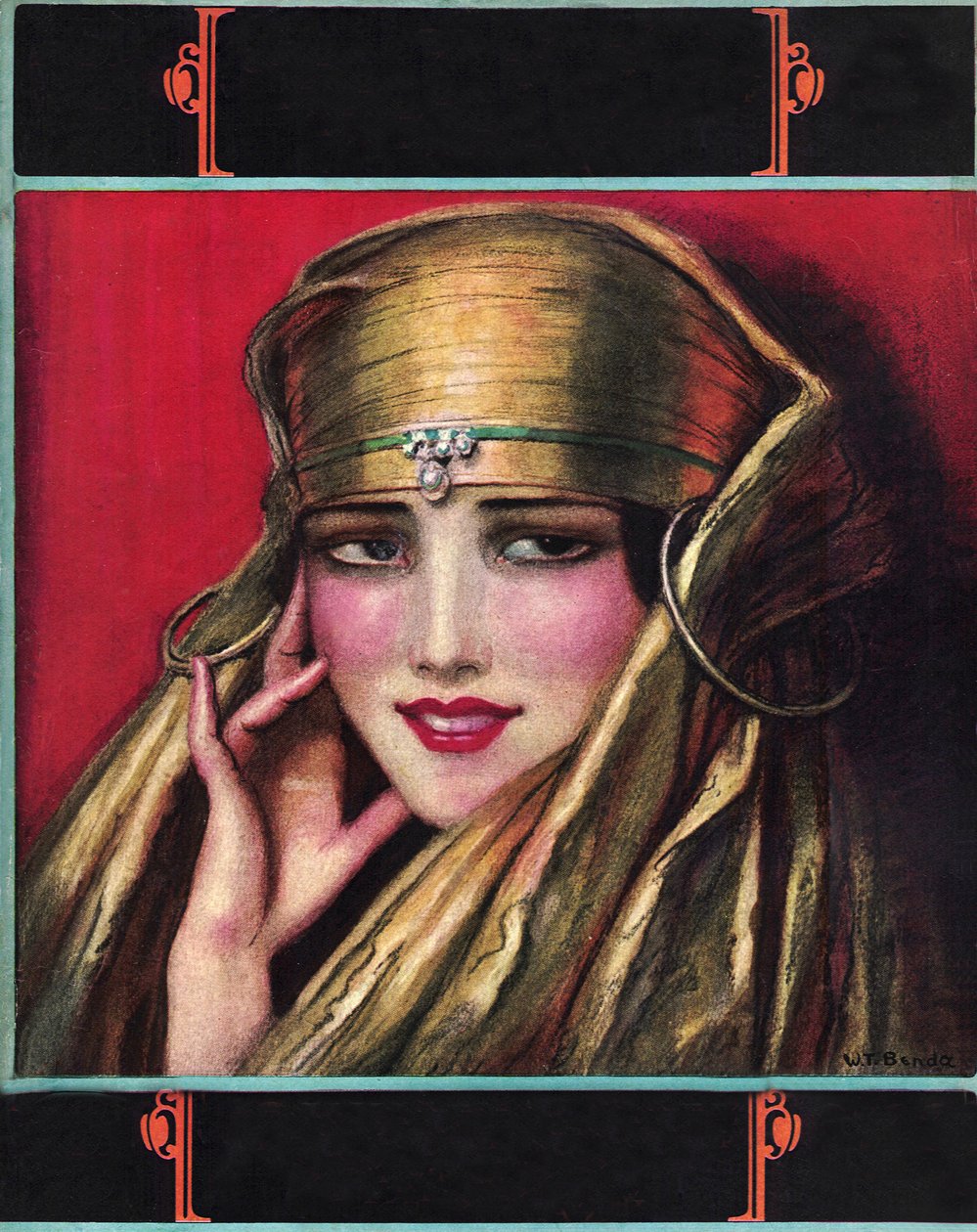 Altın Peçeli Egzotik Güzellik by Wladislaw Theodore Benda