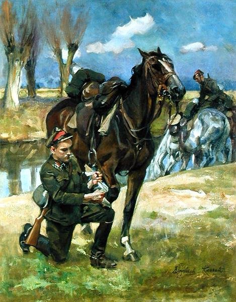 Bir Arkadaşın Yardımı by Wojciech Kossak
