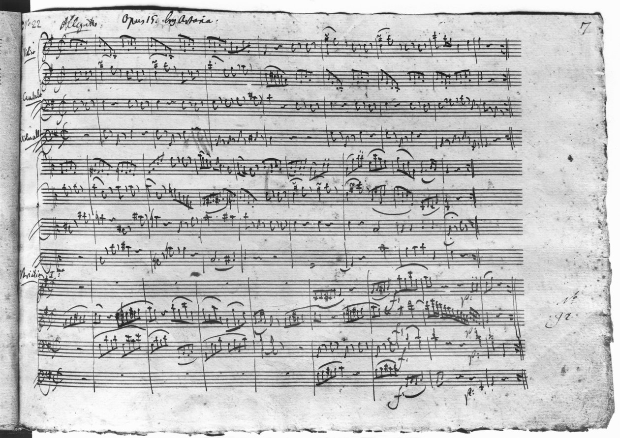 Trio in G major for violin, harpsichord and violoncello (K 496) 1786 (13th page)   by Wolfgang Amadeus Mozart