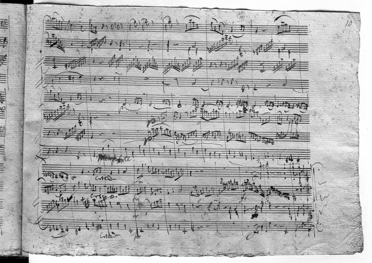 Keman, klavsen ve viyolonsel için sol majör üçlü (K 496) 1786 (19. sayfa) by Wolfgang Amadeus Mozart
