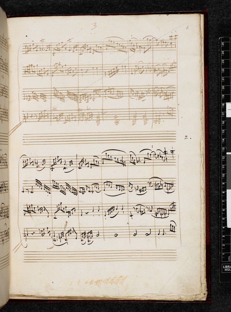 Do minör Adagio ve Füg, K. 546, Add. 28996, f.4r by Wolfgang Amadeus Mozart