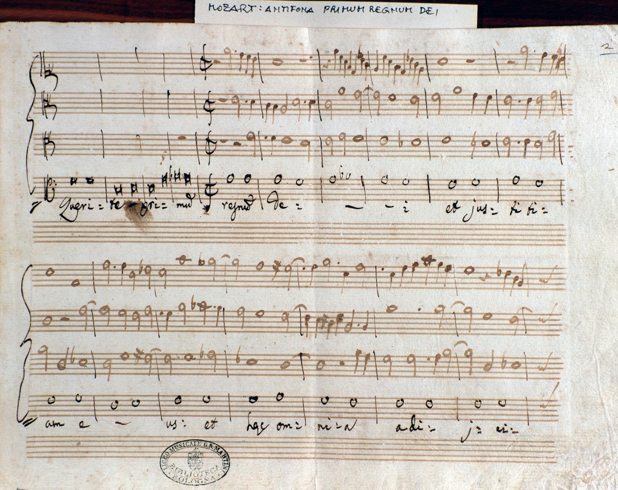 Accademico filarmonico unvanını almak için Mozart