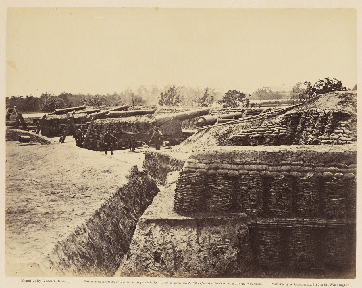 Pil No. 1, Yorktown yakınlarında mı? Hayır. 2., Mayıs, 1862 (dokuma kağıda monte edilmiş albüm baskısı) by Wood and Gibson Wood and Gibson