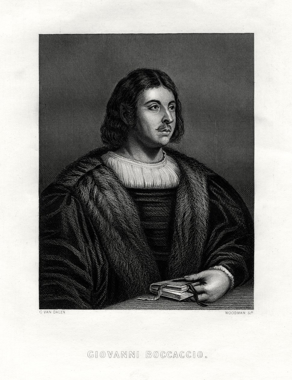 Giovanni Boccaccio, İtalyan yazar ve şair, 19. yüzyıl. by Woodman