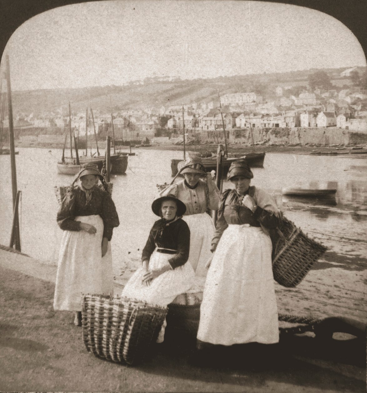 Fishwives, Newlyn, Cornwall, 1900. by Works and Sun Sculpture Studios