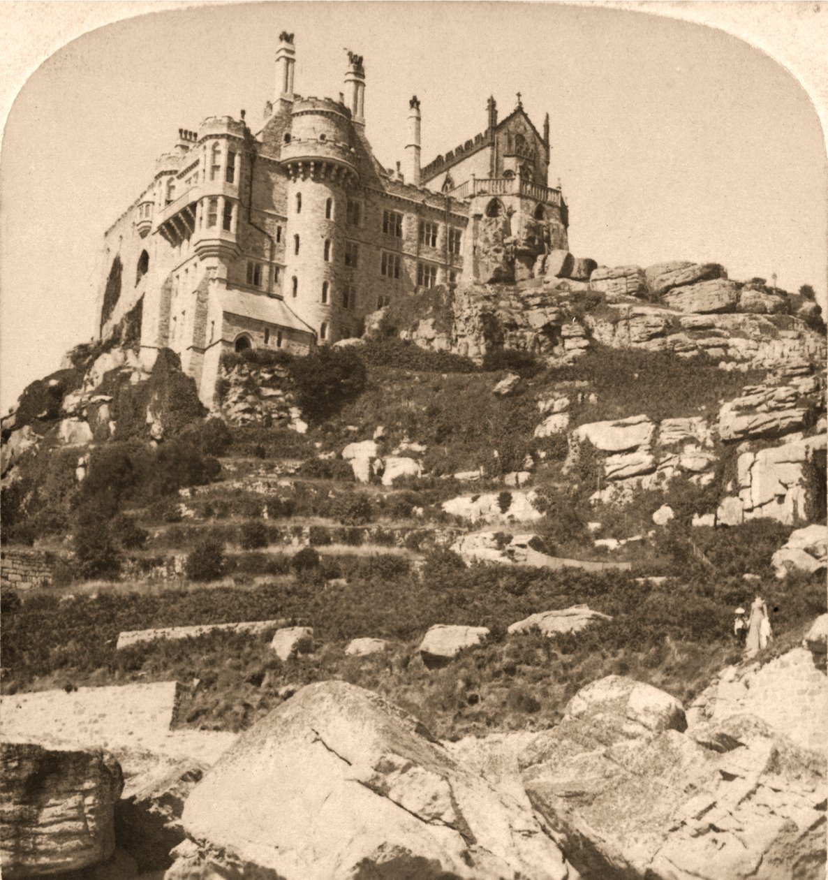 Michaels Dağı, Benedictine Manastırı, Penzance, Cornwall, 1900. by Works and Sun Sculpture Studios