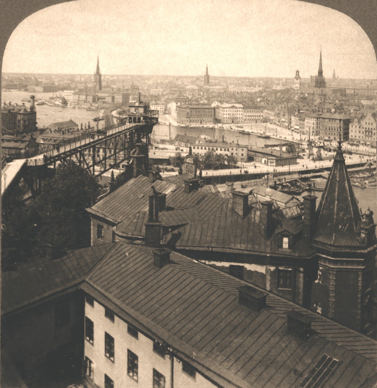 Moseback'ten Stockholm Sokakları, İsveç, 1905. by Works and Sun Sculpture Studios