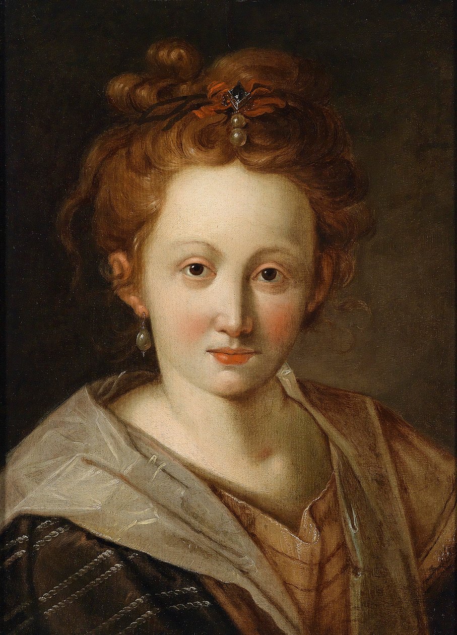 genç bir kadın portresi by Workshop of Hans von Aachen
