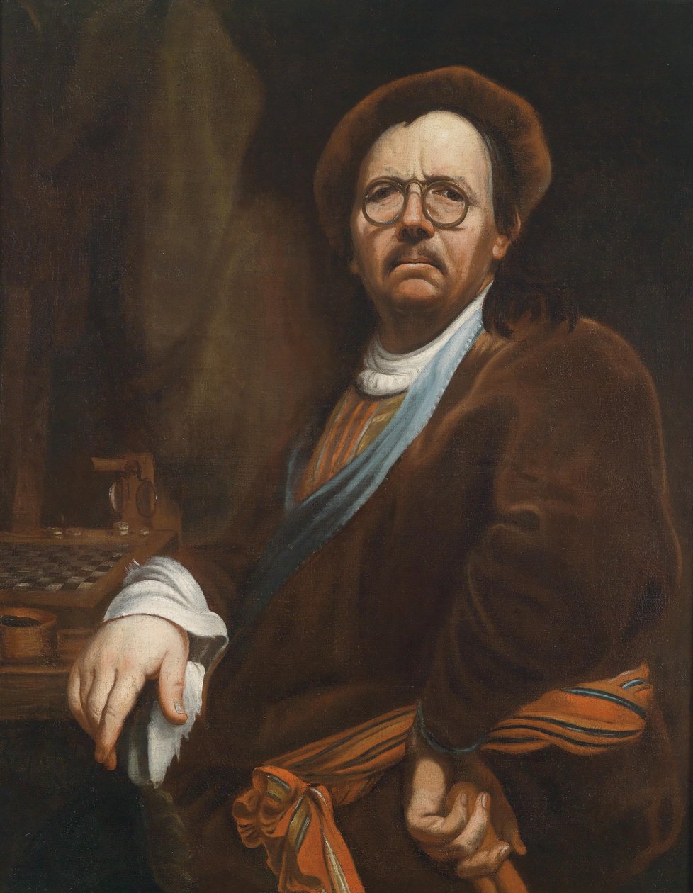 Werkstattkopie des Selbstbildnisses mit Schachbrett by Workshop of Jan Kupecký