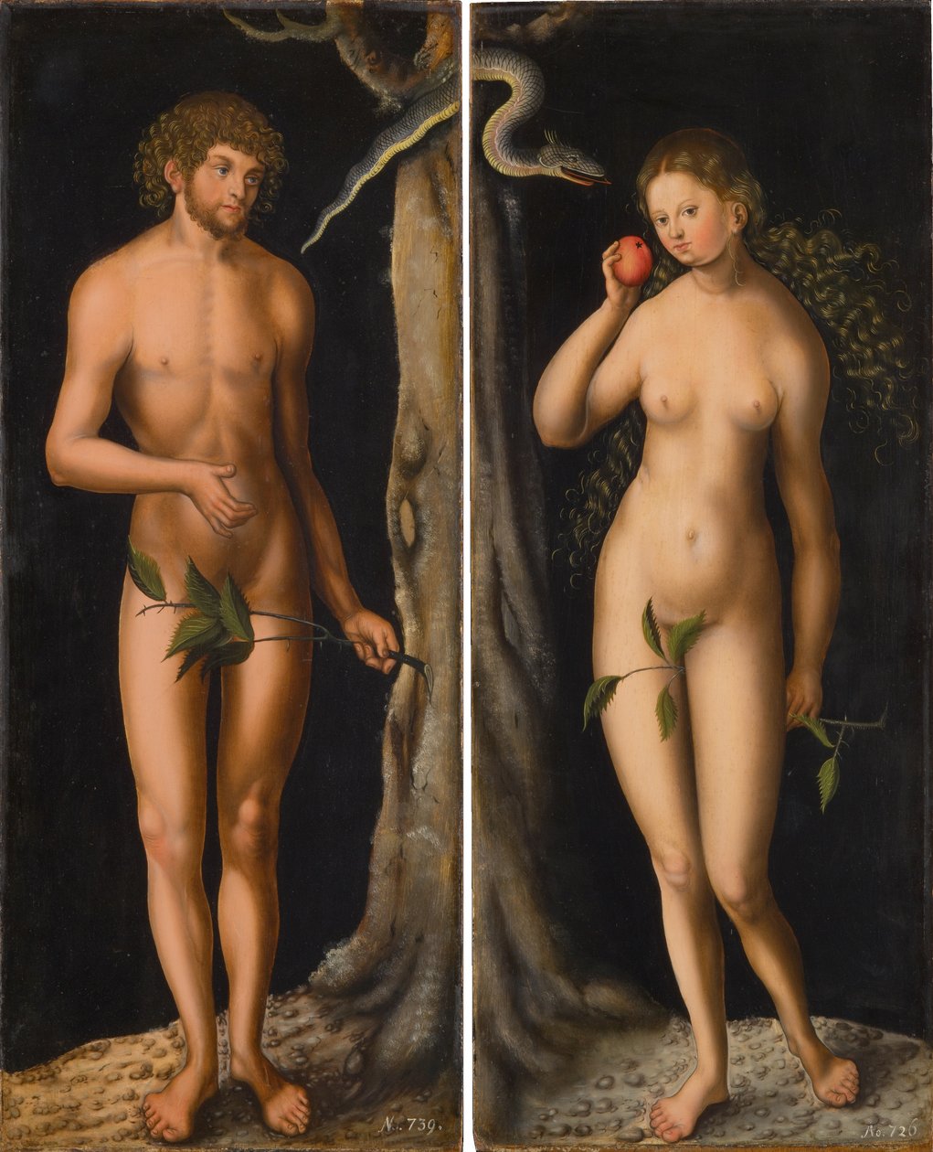 adamın düşüşü by workshop of Lucas Cranach the Elder