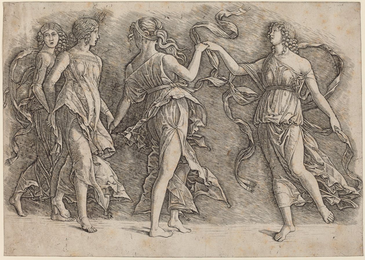 Dört Dans Eden İlham by Workshop of Andrea Mantegna