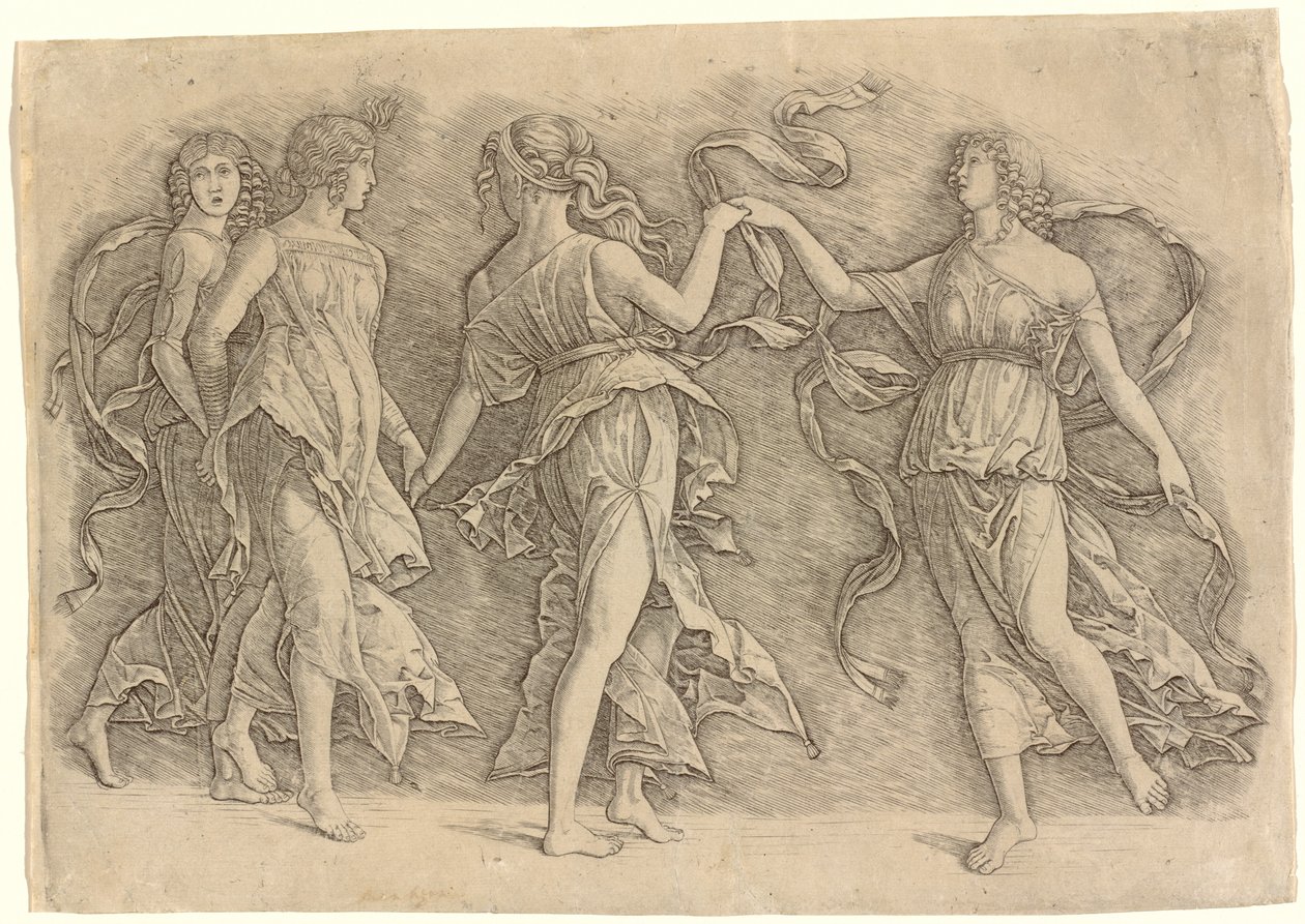 Dört Dans Eden İlham by Workshop of Andrea Mantegna