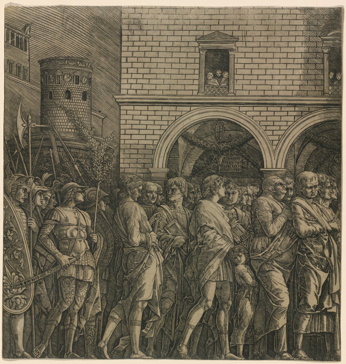 Sezar'ın Zaferi: Senatörler by Workshop of Andrea Mantegna