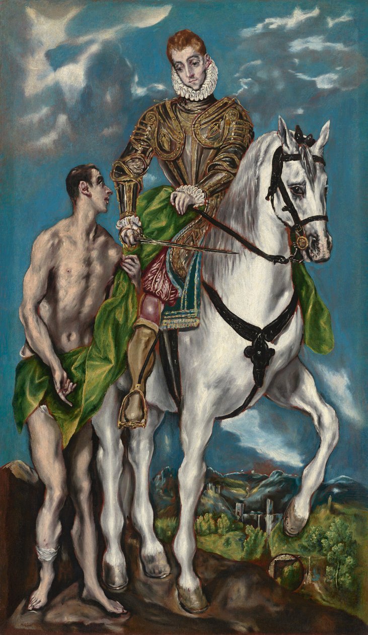 Aziz Martin ve Dilenci by Workshop of El Greco