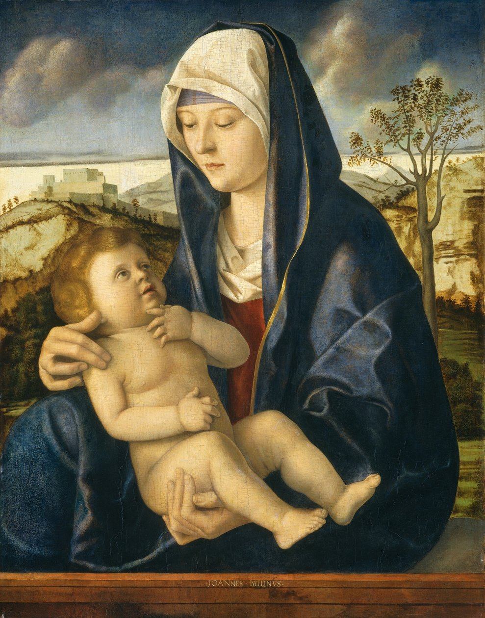 Manzaradaki Madonna ve Çocuk by Workshop of Giovanni Bellini