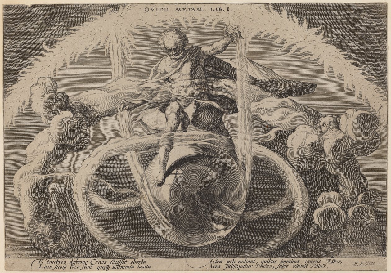 Kaos: Kaosun Çözülmesi veya Elementlerin Yaratılışı by Workshop of Hendrick Goltzius, after Hendrick Goltzius