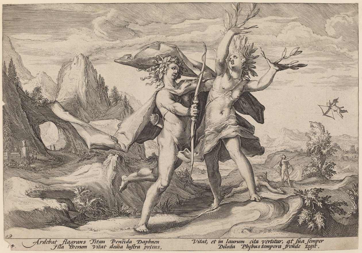 Defne Ağacına Dönüşen Daphne by Workshop of Hendrick Goltzius, after Hendrick Goltzius