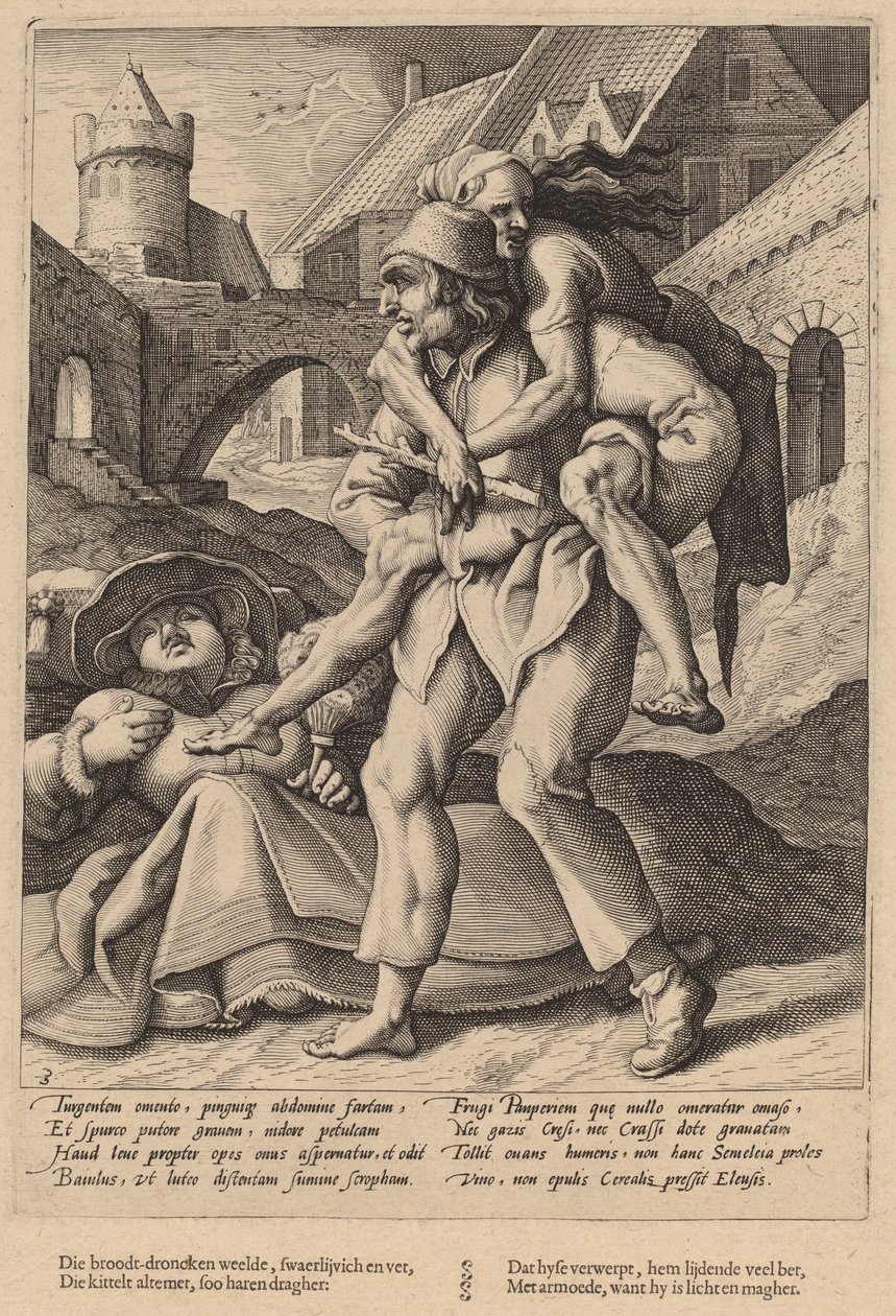 Yoksulluğa Dayanmak Lüksten Daha Kolaydır by Workshop of Hendrick Goltzius, after Karel van Mander I