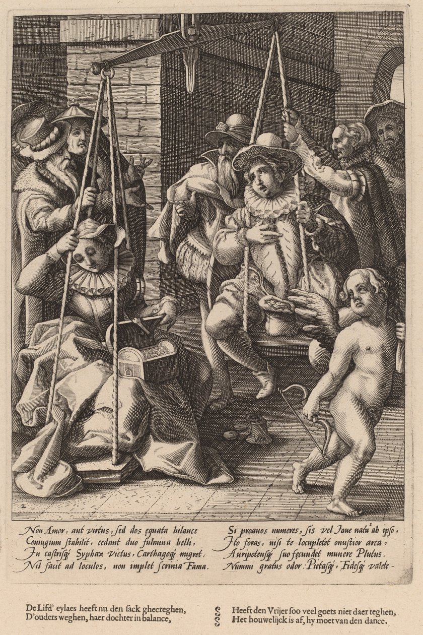 Evliliğin Terazileri by Workshop of Hendrick Goltzius, after Karel van Mander I