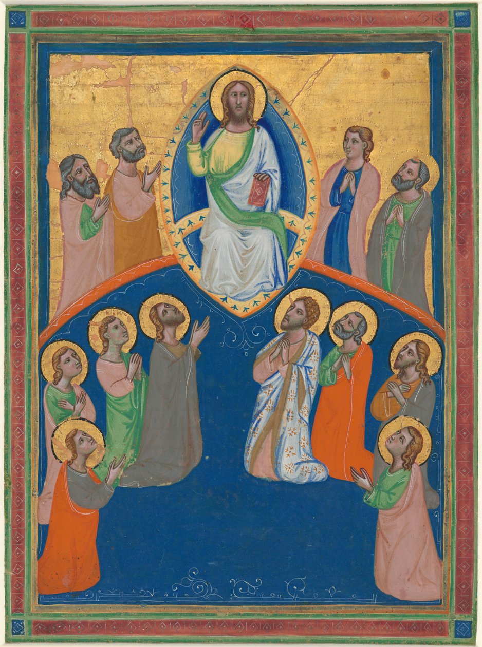 On İki Havari ile Majesteleri İsa by Workshop of Pacino di Bonaguida
