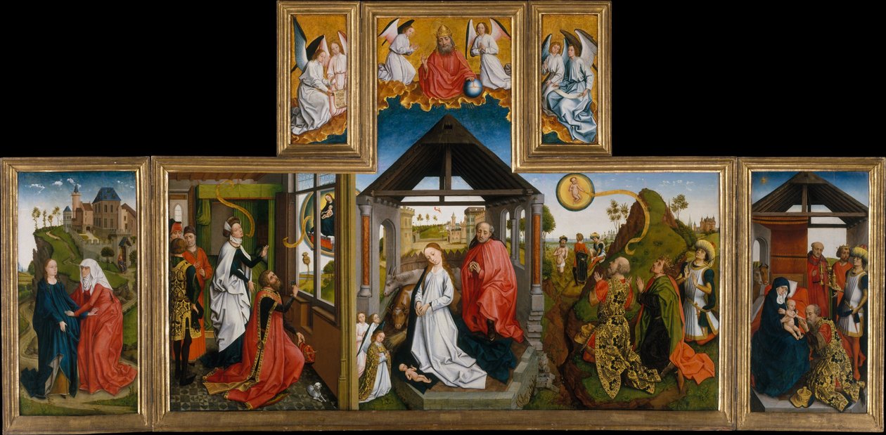 Doğuş, 15. yüzyıl ortası (ahşap üzerine tempera ve yağ) by Workshop of Rogier van der Weyden
