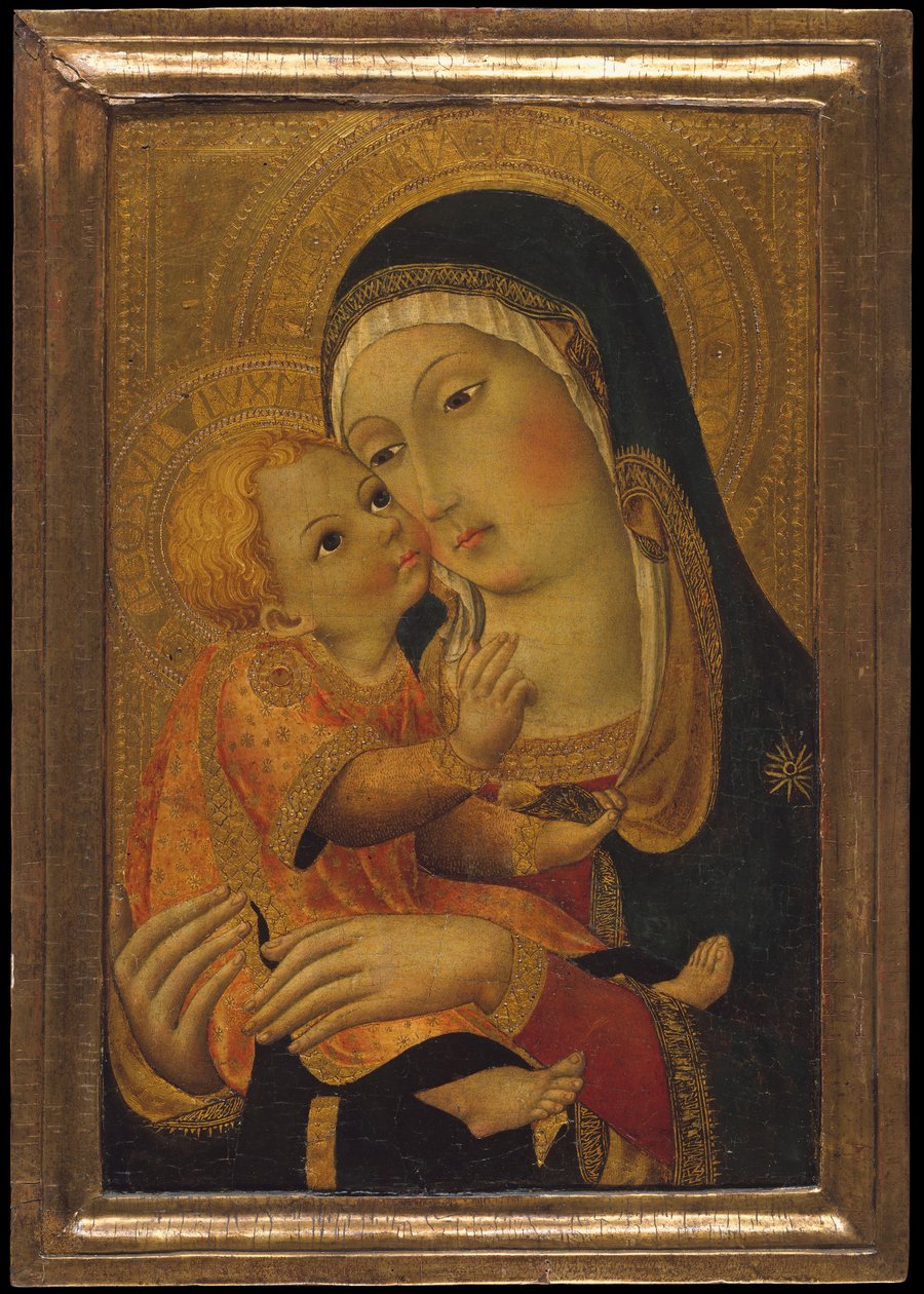 Madonna ve Çocuk, ca. 1448-60. by Workshop of Sano di Pietro
