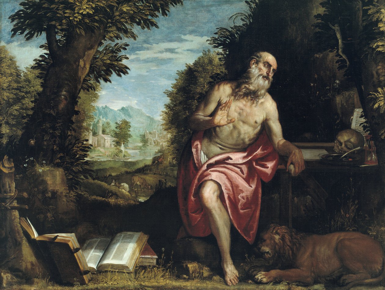 Vahşi Doğada Aziz Jerome, 158590. by Workshop of Veronese
