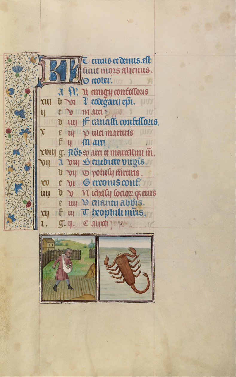 Bir Adam Ekim; Akrep Burcu by Workshop of Willem Vrelant