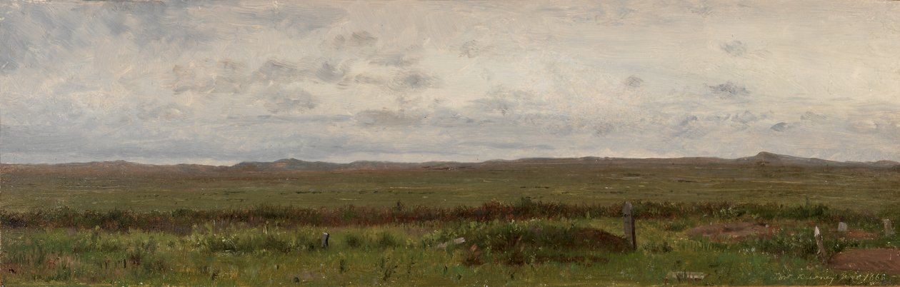 Gezginlerin Mezarları, Fort Kearny, Nebraska, 1866. by Worthington Whittredge