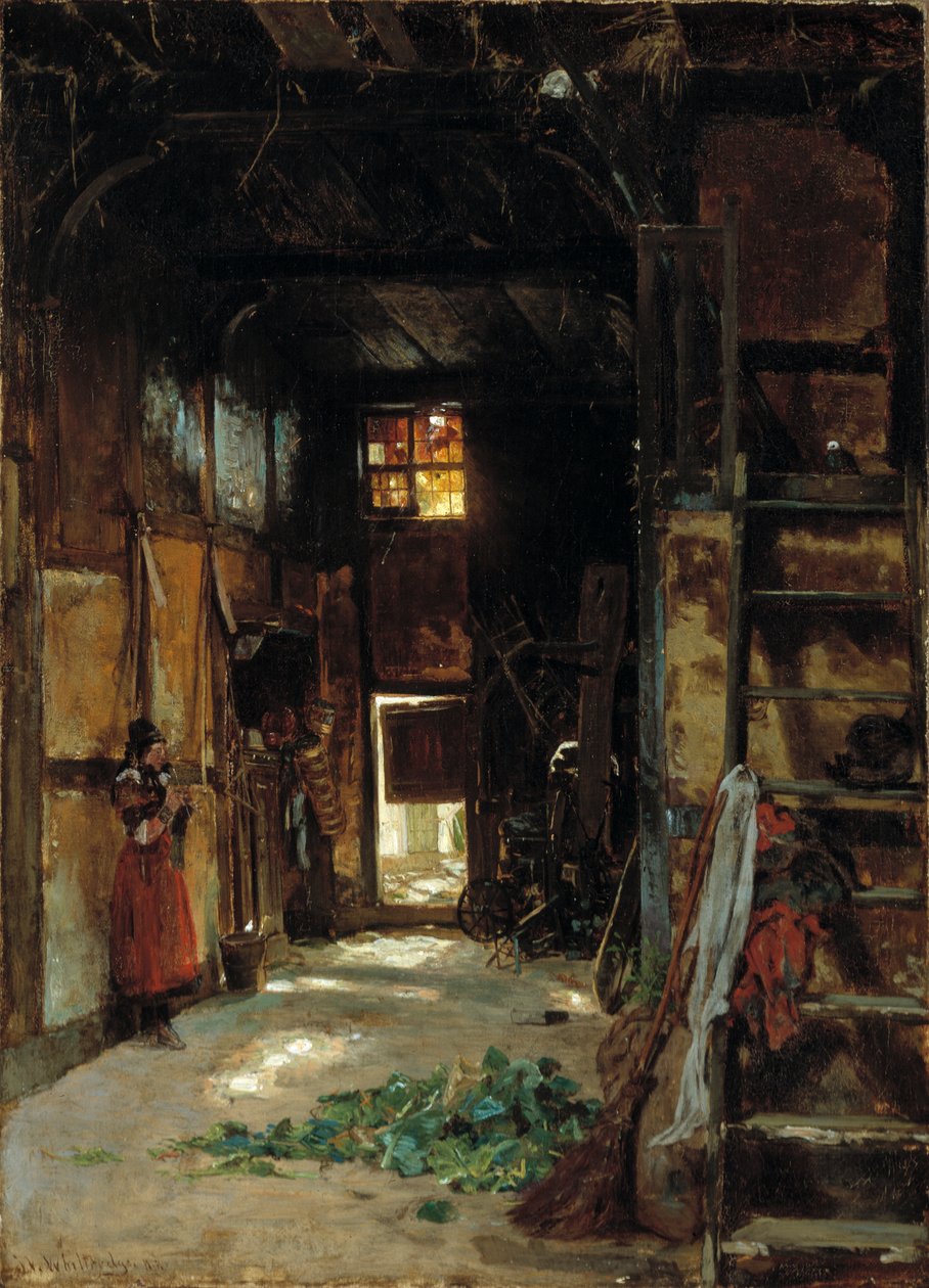 Bir Westfalyan Kulübesinin İçi, 1852. by Worthington Whittredge