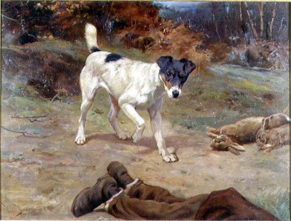Tavşan Deliği tarafından bir Jack Russell by Wright Barker