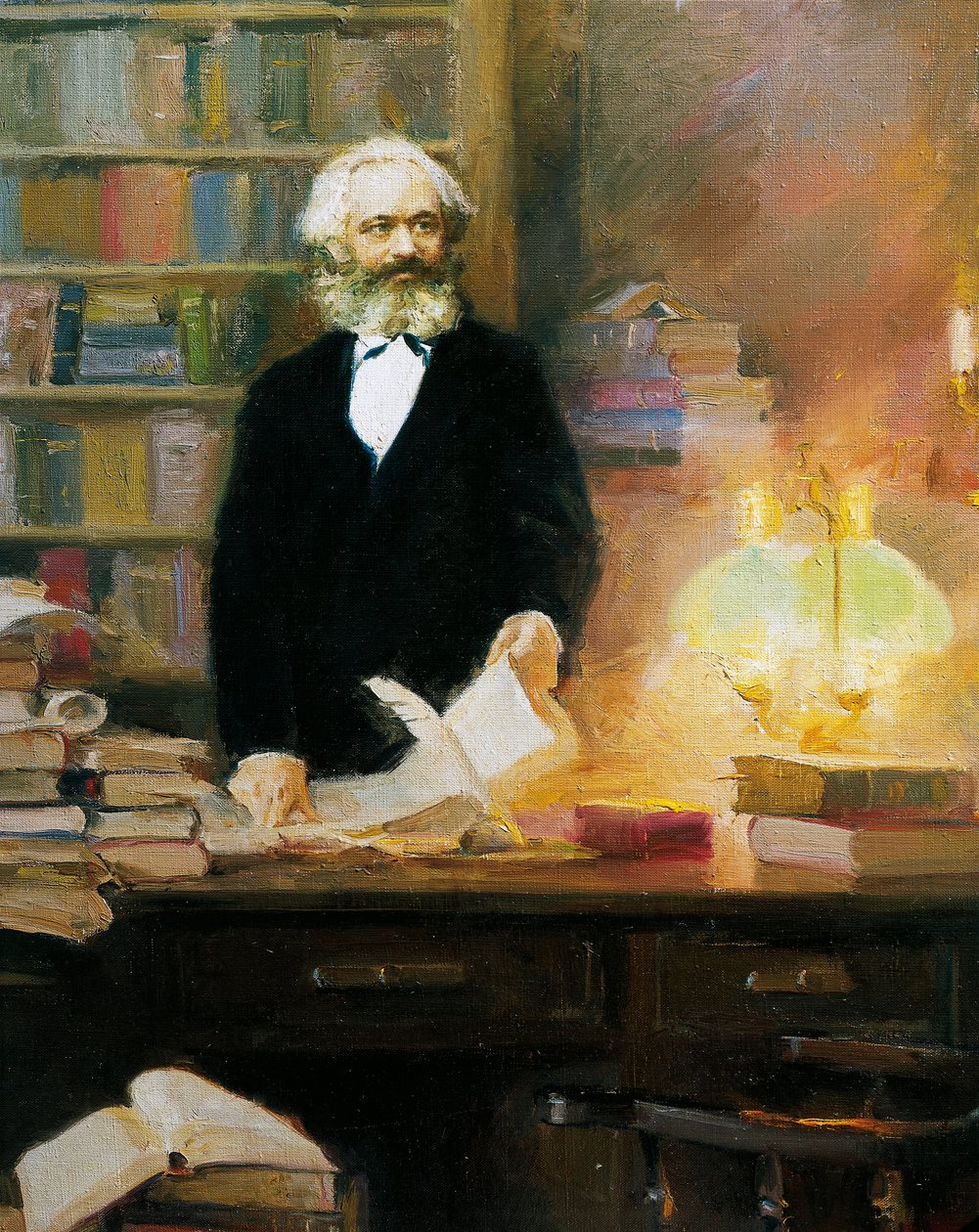Karl Marx stüdyosunda by Wun Zhang