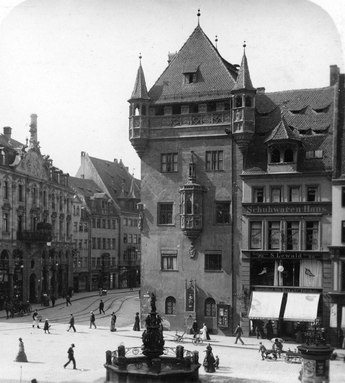 Nassauer Haus, Nürnberg, Bavyera, Almanya, c1900 by Wurthle and Sons