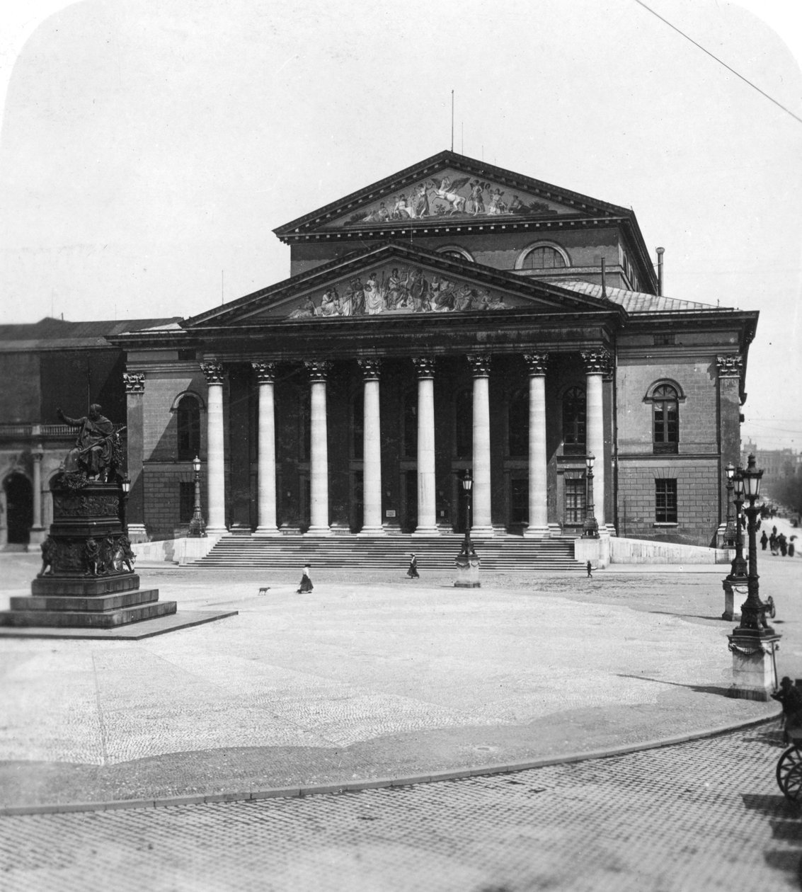 Ulusal Tiyatro, Münih, Almanya, c1900. by Wurthle and Sons