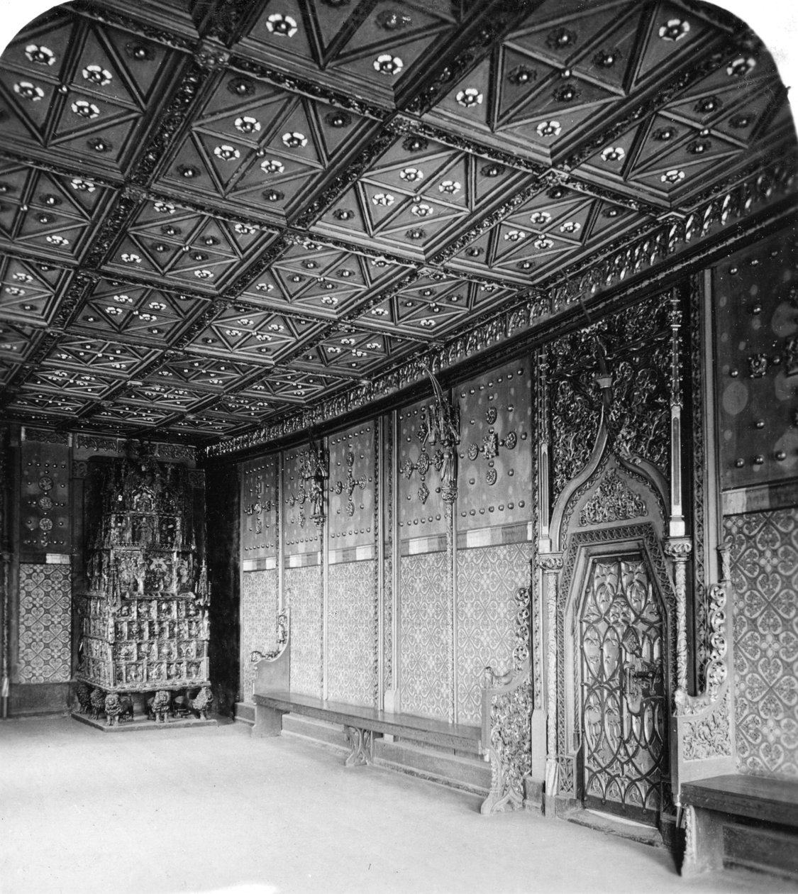 Prensler Odası, Salzburg Kalesi, Avusturya, c1900 by Wurthle and Sons