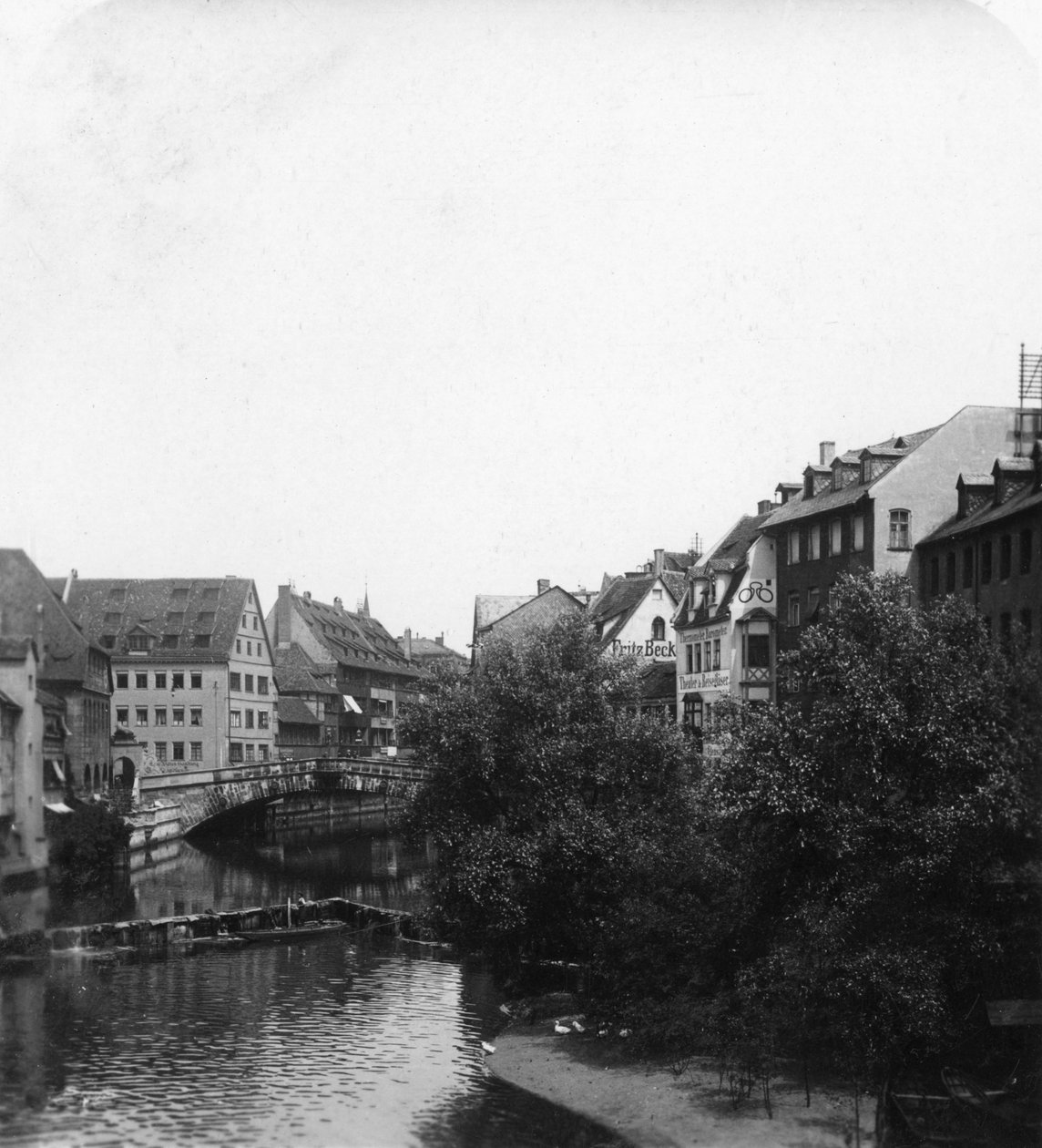 Fleischbrucke Et Köprüsü, Nürnberg, Almanya, 1900