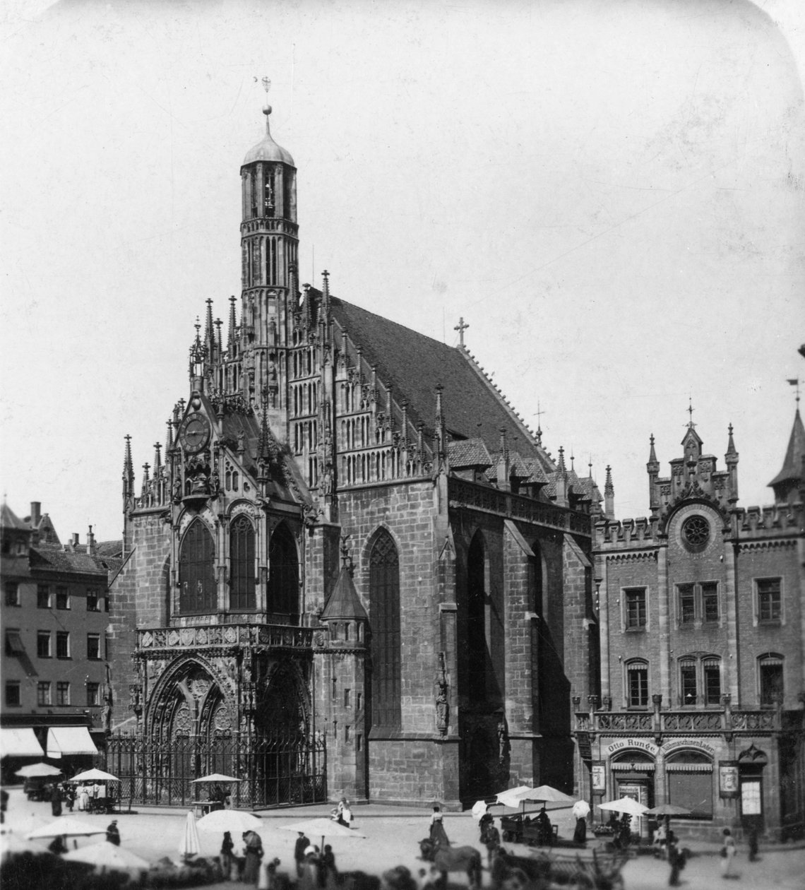 Frauenkirche, Nürnberg, Bavyera, Almanya, c1900. by Wurthle and Sons