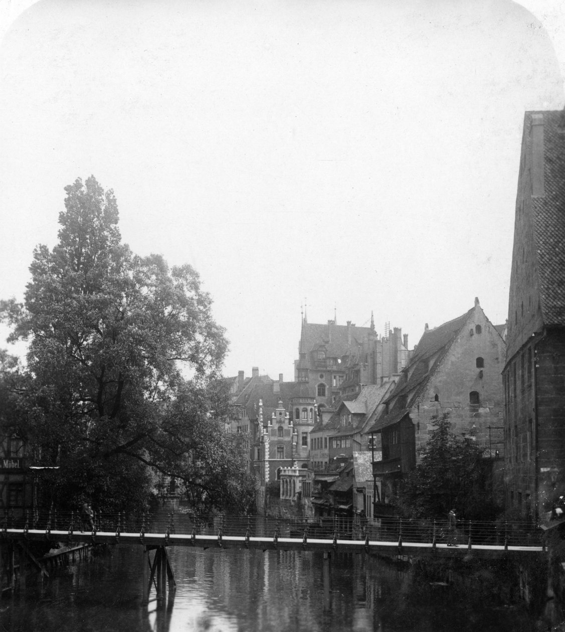 Pegnitz Nehri, Nürnberg, Almanya, 1900