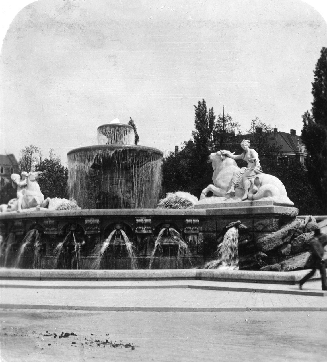 Wittelsbacher Brunnen, Münih, Almanya, 1900