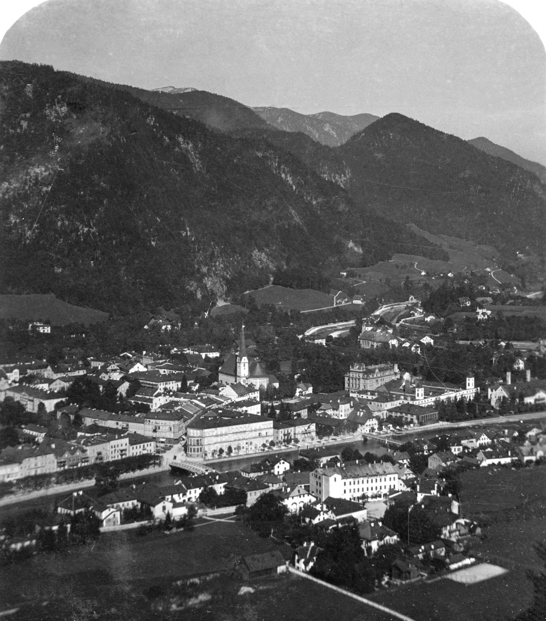 Bad Ischl yakınlarındaki Trauntal vadisi, Salzkammergut, Avusturya, c1900