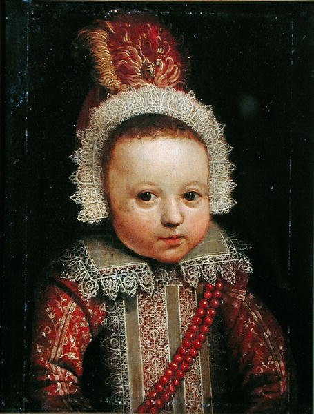 Bir Bebek Portresi (panelde yağlı boya) by Wybrand Simonsz. de Geest