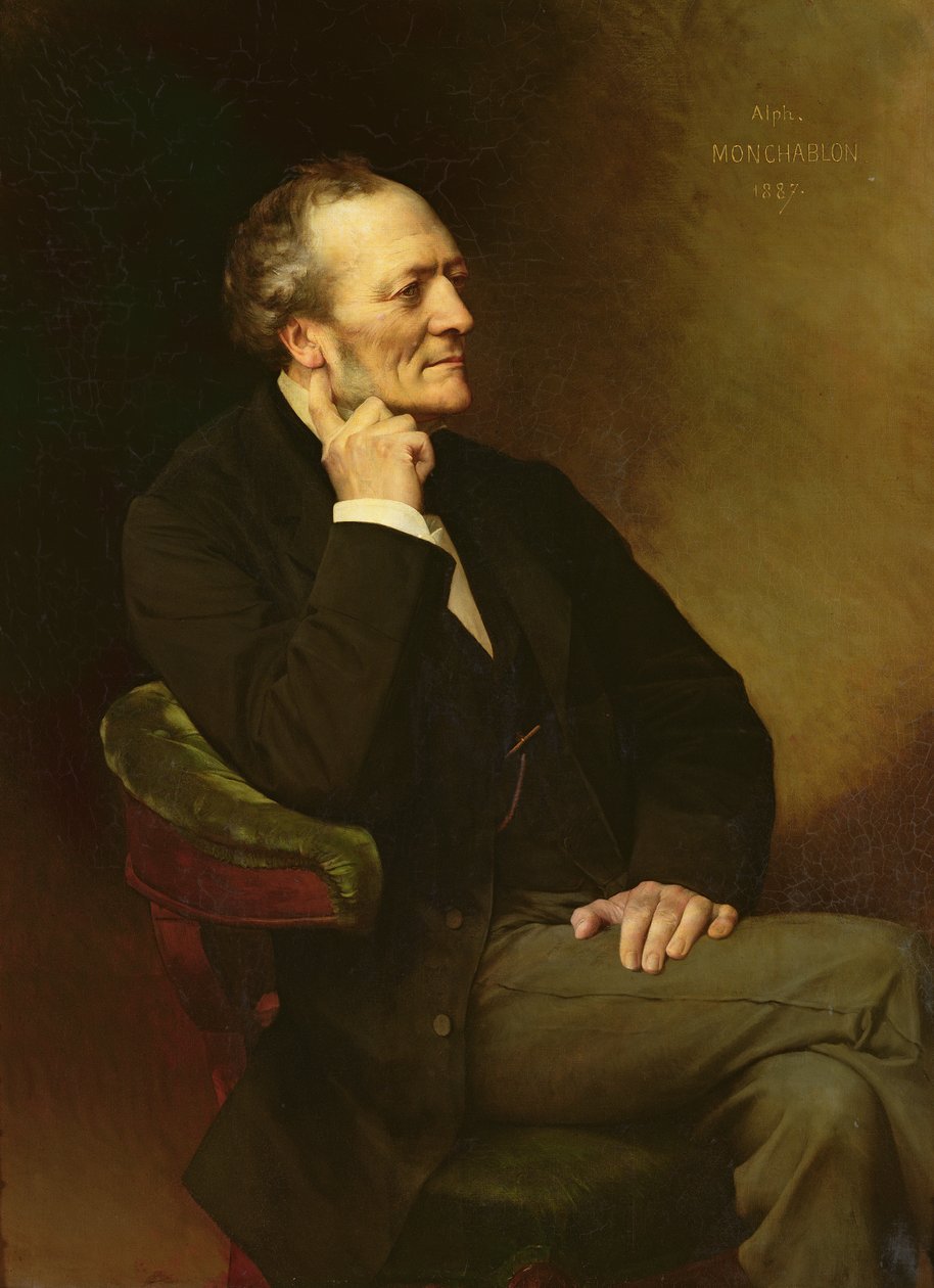 Louis Joseph Buffet (1818-98) 1887  by Xavier Alphonse Monchablon