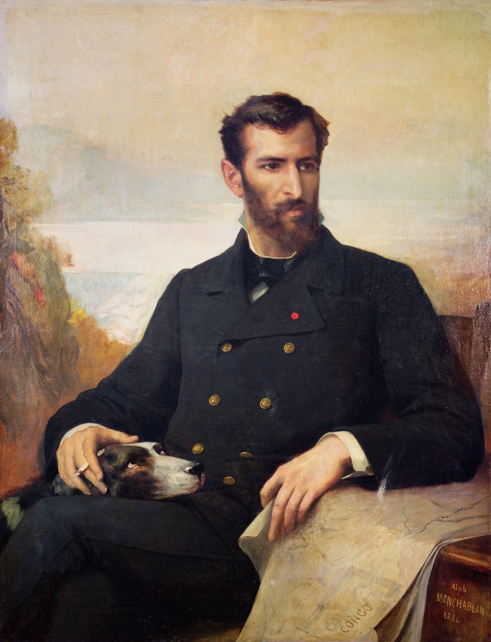 Pierre Savorgnan de Brazza (1852-1905) 1886 by Xavier Alphonse Monchablon
