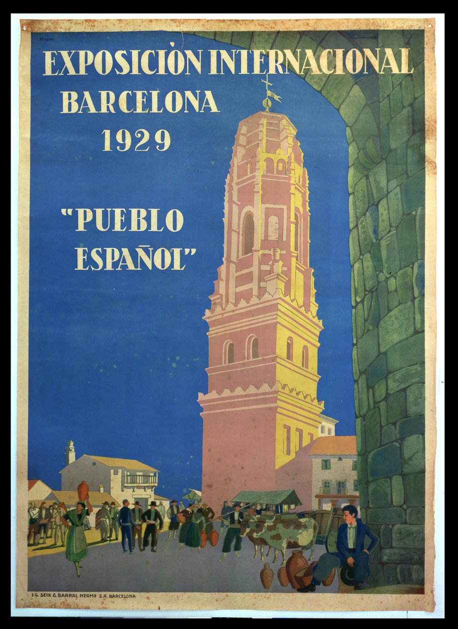 Poster advertising the International Exhibiton in Barcelona, 1929  by Xavier Nogues