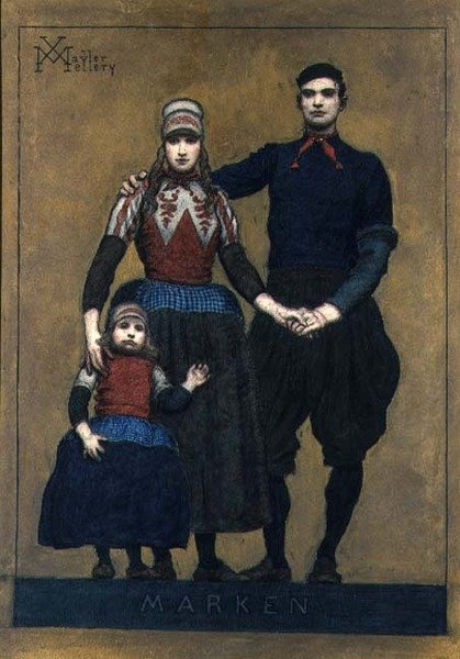 Marken (kağıt üzerine sulu boya) by Xavier Mellery
